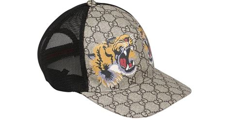 gucci tiger mesh cap|Original GG Canvas Baseball Hat With Web .